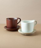 Japanese Porcelain Cup and Saucer, Brown