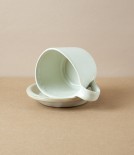 Japanese Porcelain Cup and Saucer, White