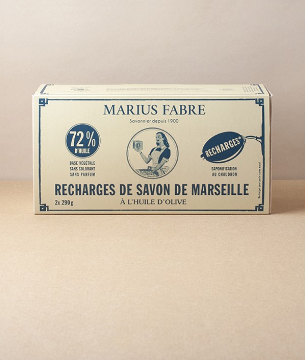Porte Savon, Savon de Marseille Refill, Box of 2
