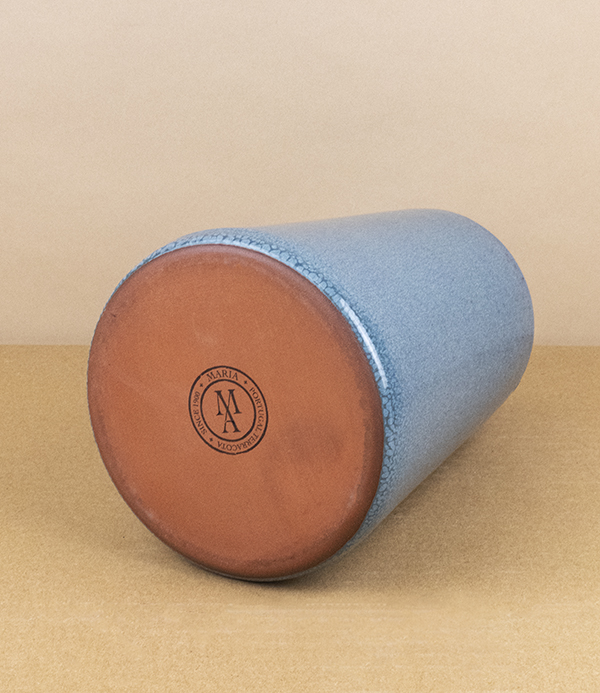 Portuguese terracotta vase, blue