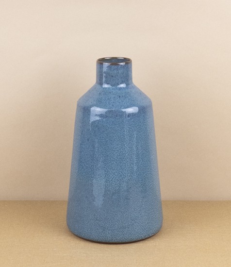Portuguese terracotta vase, blue