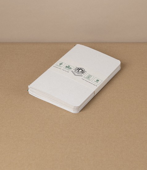 Three Pocket Sugarcane Eco-Notebooks, Plain