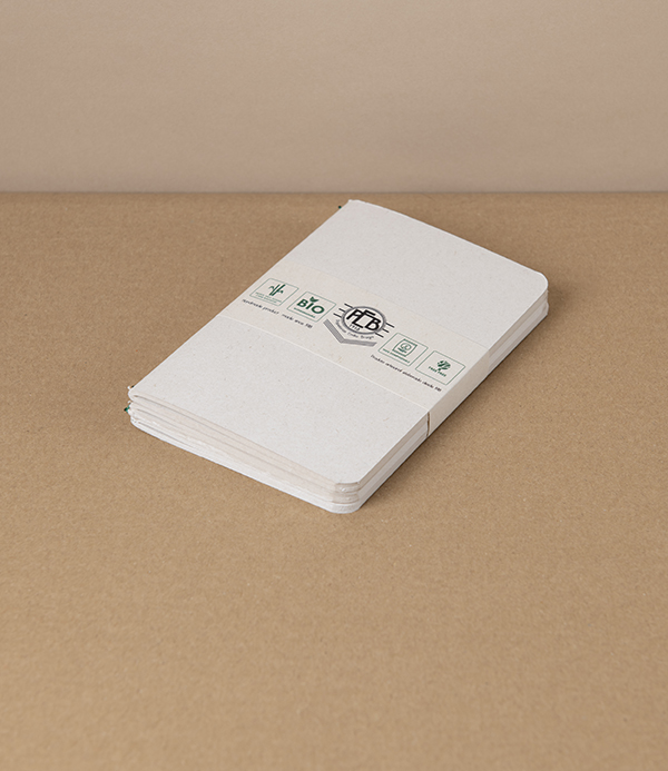 Three Pocket Sugarcane Eco-Notebooks, Plain