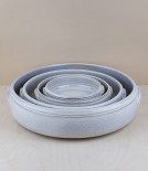 Portuguese terracotta round baker, mini, white