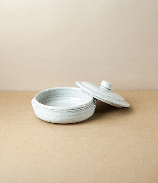 Portuguese Terracotta Mini Casserole, White
