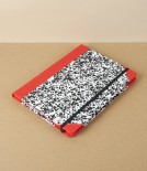 Portuguese Half-Bound Notebook, A5, Ruled, Red