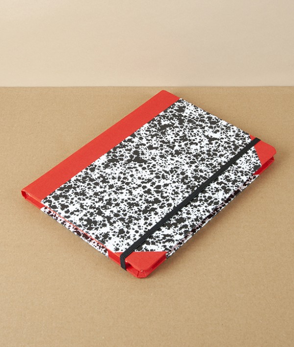 Portuguese Half-Bound Notebook, A5, Ruled, Red