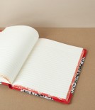 Portuguese Half-Bound Notebook, A5, Ruled, Red