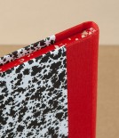 Portuguese Half-Bound Notebook, A5, Ruled, Red