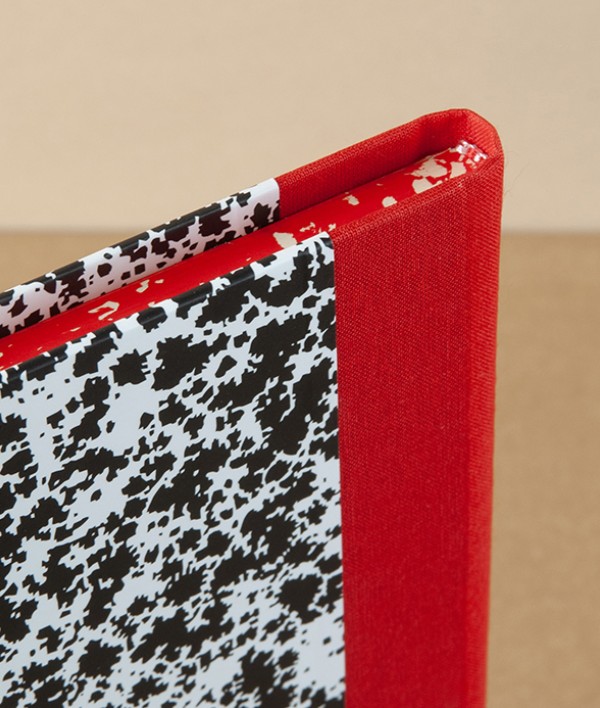 Portuguese Half-Bound Notebook, A5, Ruled, Red