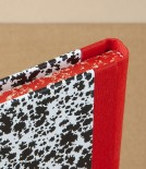 Portuguese Half-Bound Notebook, A6, Ruled, Red
