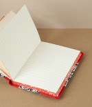 Portuguese Half-Bound Notebook, A6, Ruled, Red