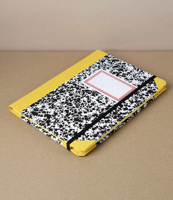 Portuguese Half-Bound Notebook, A5, Ruled, Yellow