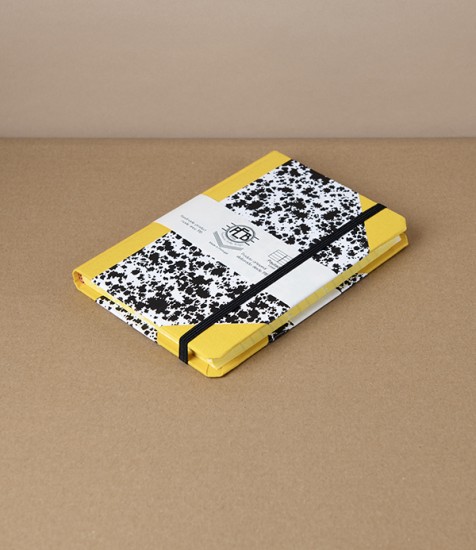 Portuguese Half-Bound Notebook, A6, Ruled, Yellow