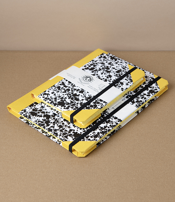 Portuguese Half-Bound Notebook, A5, Ruled, Yellow