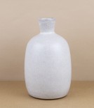 Portuguese terracotta bottle vase, white