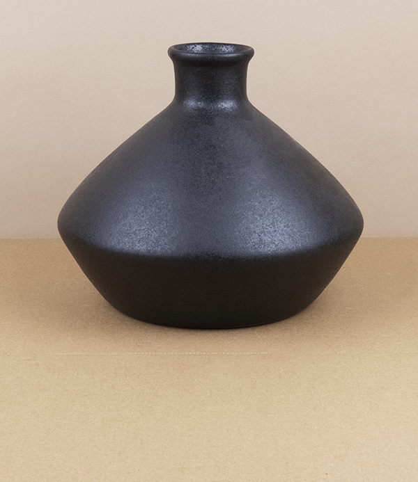 Portuguese terracotta low wide vase