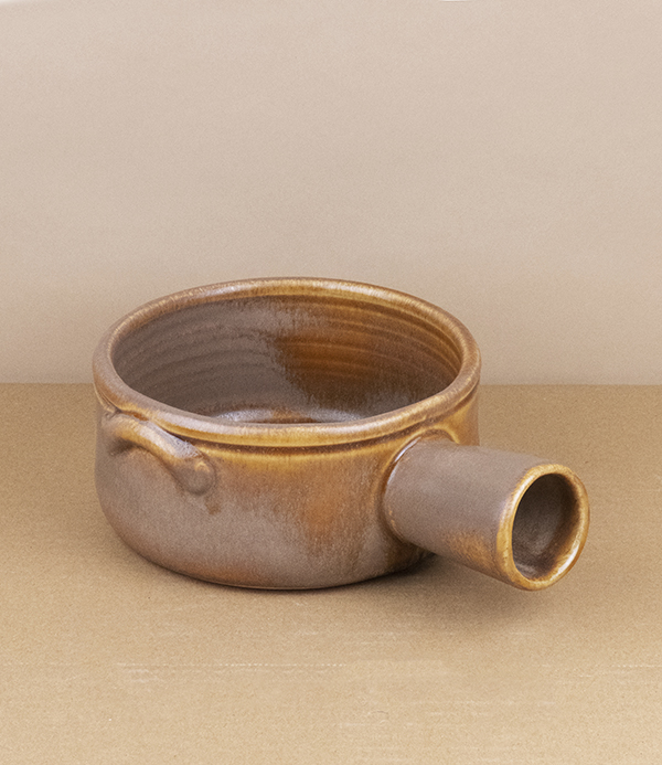 Portuguese terracotta gratin dish with handle