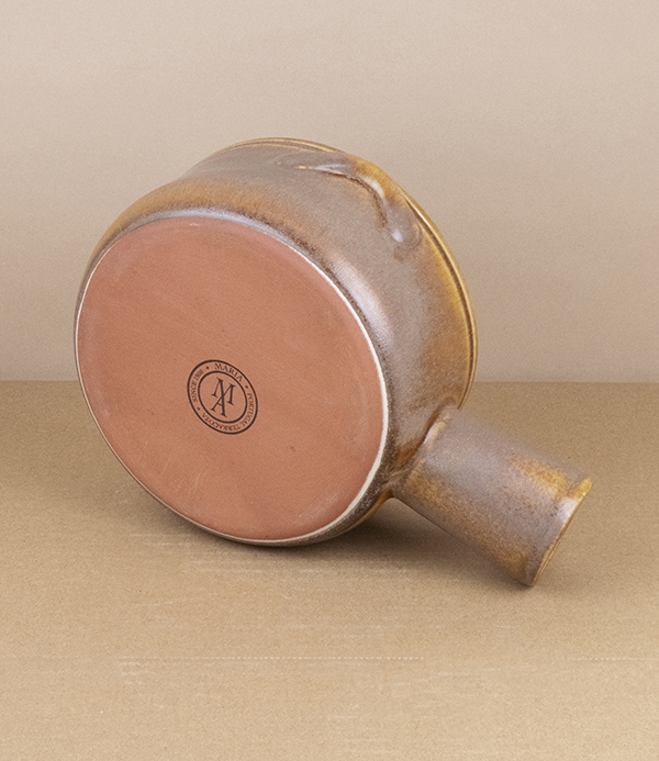 Portuguese terracotta gratin dish with handle