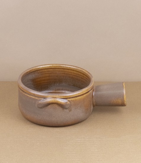 Portuguese terracotta gratin dish with handle