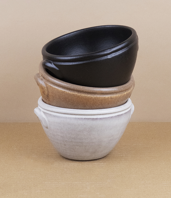 Portuguese terracotta mixing bowl, mini, black