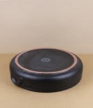 Portuguese terracotta Low Casserole, Black
