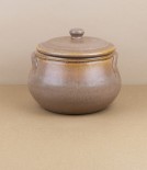 Portuguese terracotta small soup pot, honey