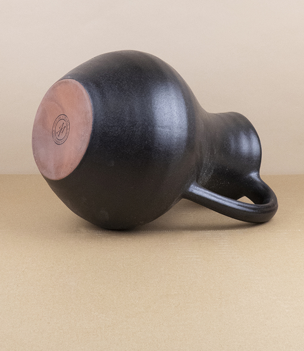Portuguese terracotta table jug, black