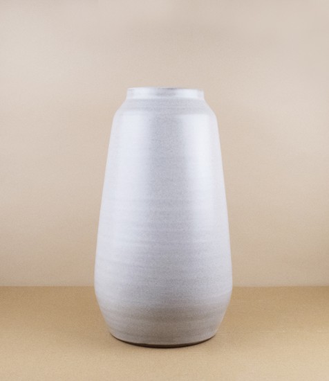 Portuguese terracotta tall wide necked vase