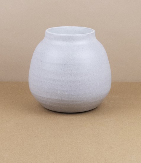 Portuguese terracotta wide neck vase, small