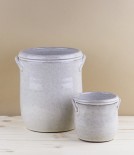 Portuguese utensil pot, white, medium