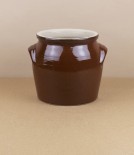 French Stoneware Pot beurre, brun, 1l