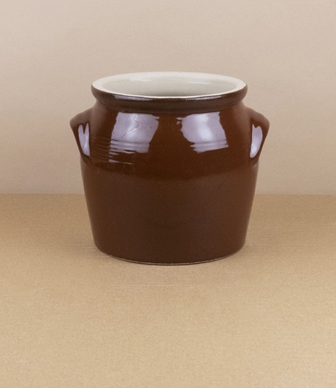 French Stoneware Pot beurre, brun, 1l