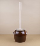 French Stoneware Pot beurre, brun, 1l