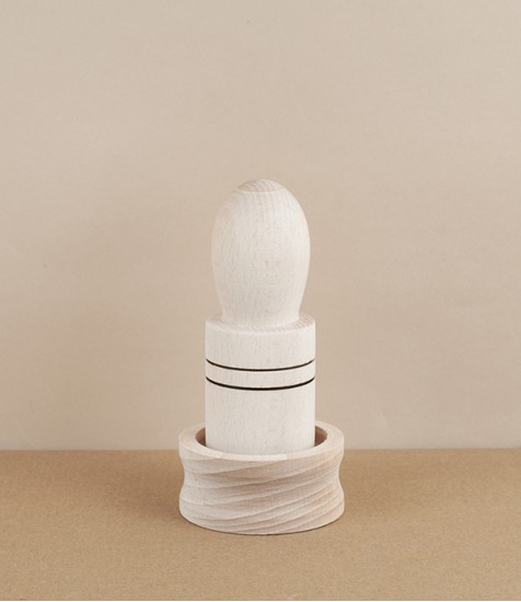 Paper pot press, beech wood