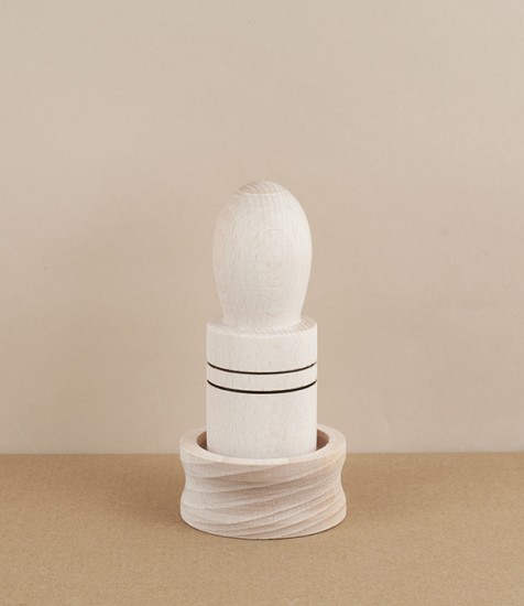 Paper pot press, beech wood