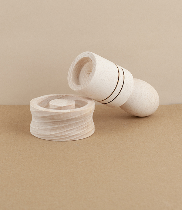 Paper pot press, beech wood