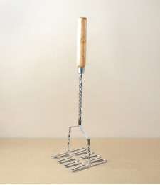 Simple Potato Masher, Beech & Steel