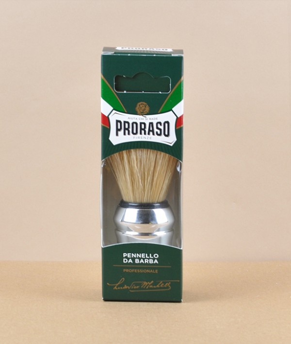 Proraso shaving brush, chrome and hog hair