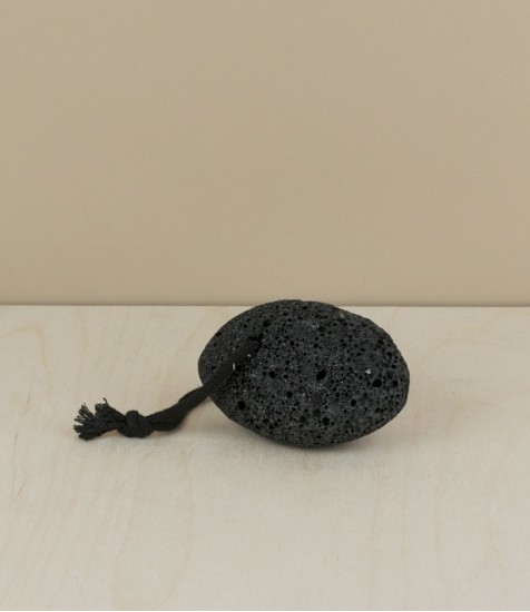 Volcanic Lava Pumice Stone with Cord, Black 