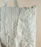 French Linen Quilted Tote, Natural