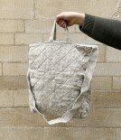 French Linen Quilted Tote, Natural