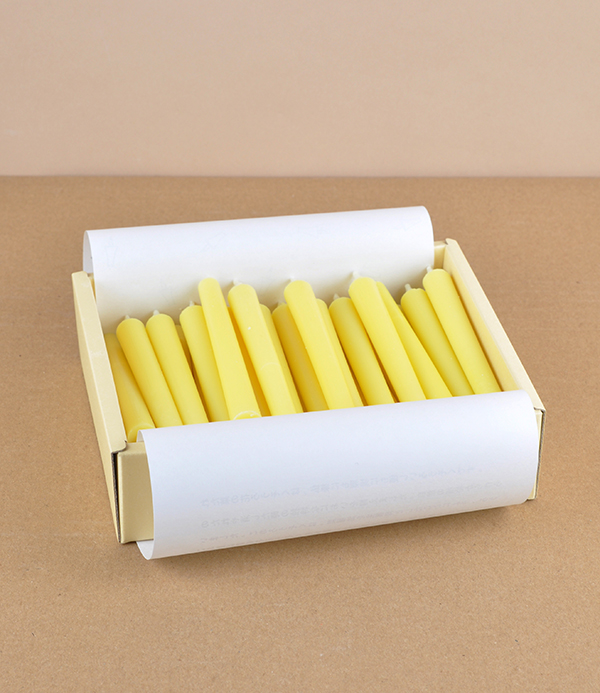 Nanohana (canola flower) candles, set of 40