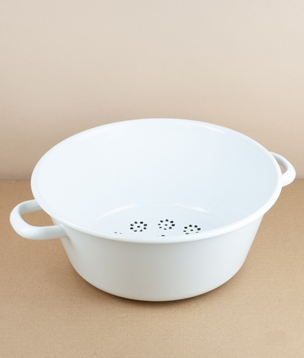 Austrian enamelled steel vegetable colander