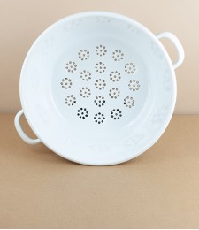 Austrian enamelled steel vegetable colander