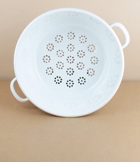 Austrian enamelled steel vegetable colander