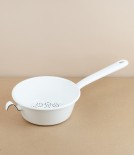 Austrian enamelled steel colander with handle