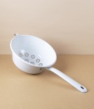 Austrian Enamelled Steel Colander with Handle, Large