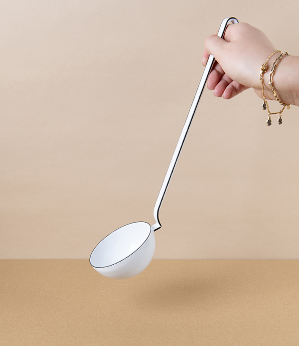 Austrian Enamelled Steel Ladle, 8cm