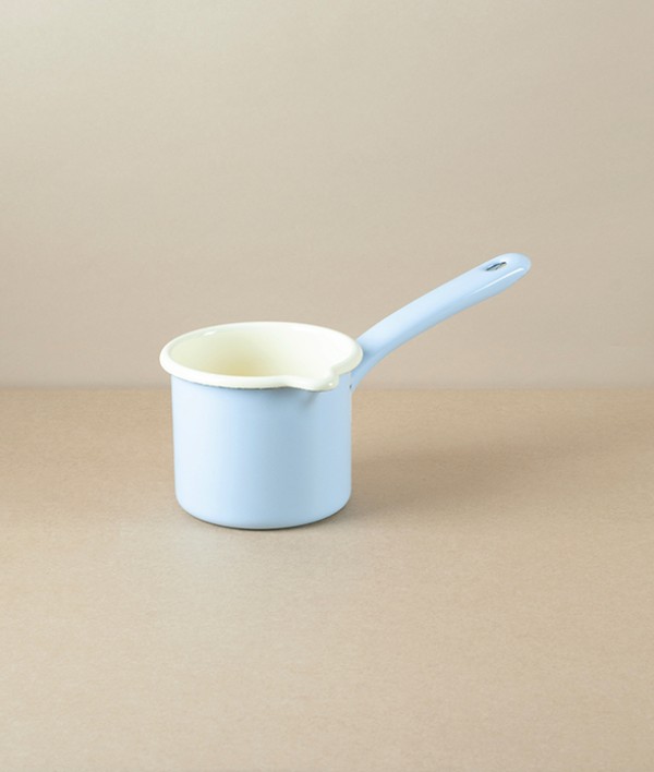 Austrian enamel milk pan 0.5l, blue
